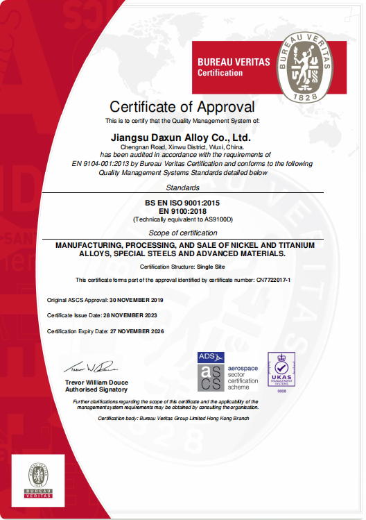 ISO 9001 Certificate