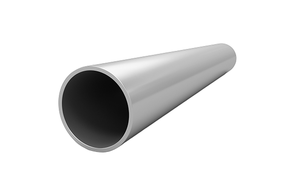 Round stainless steel pipe cross-section view