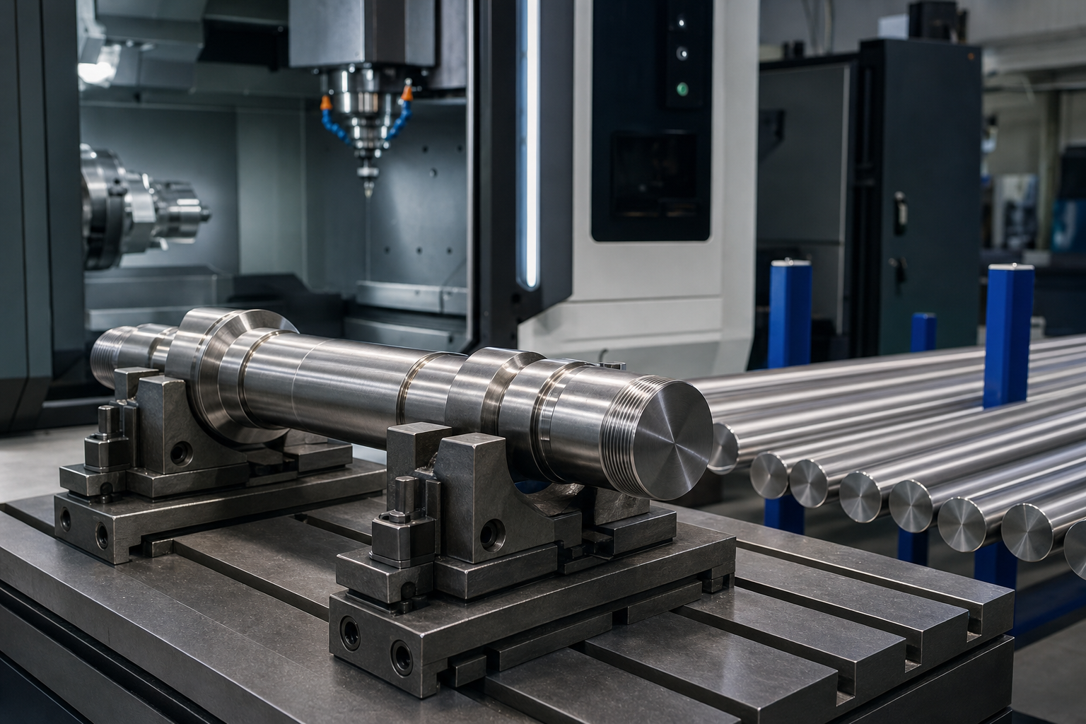General industrial shaft or fixture material scenario