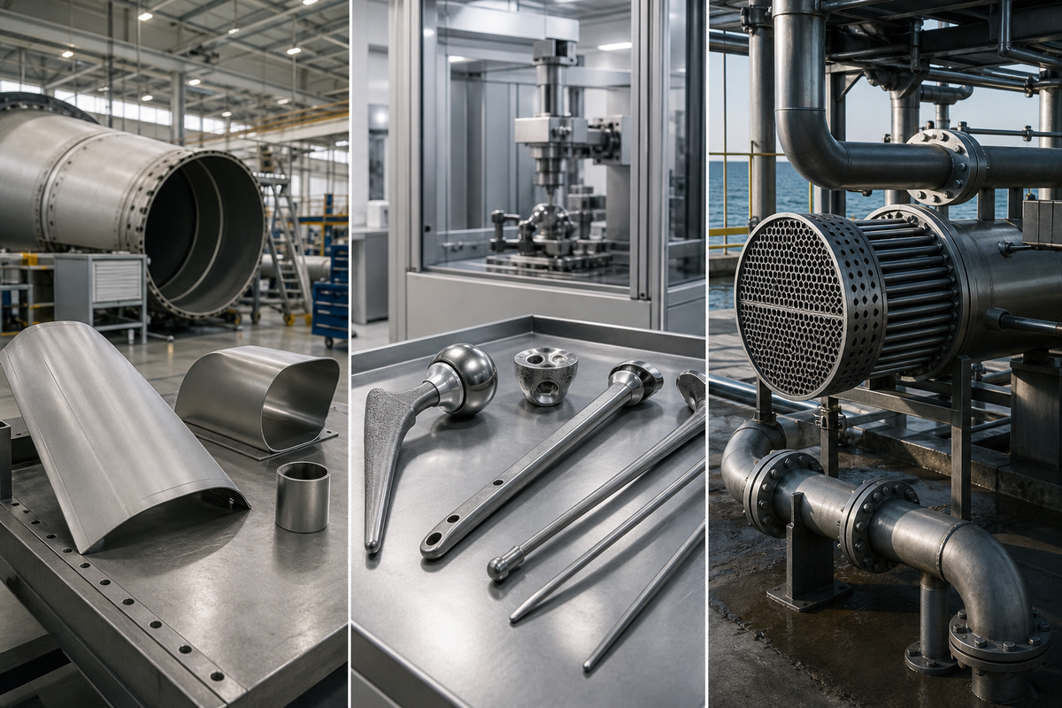 Industry Applications: Aerospace, Medical, and Marine/Chemical Processing — TiAlloy