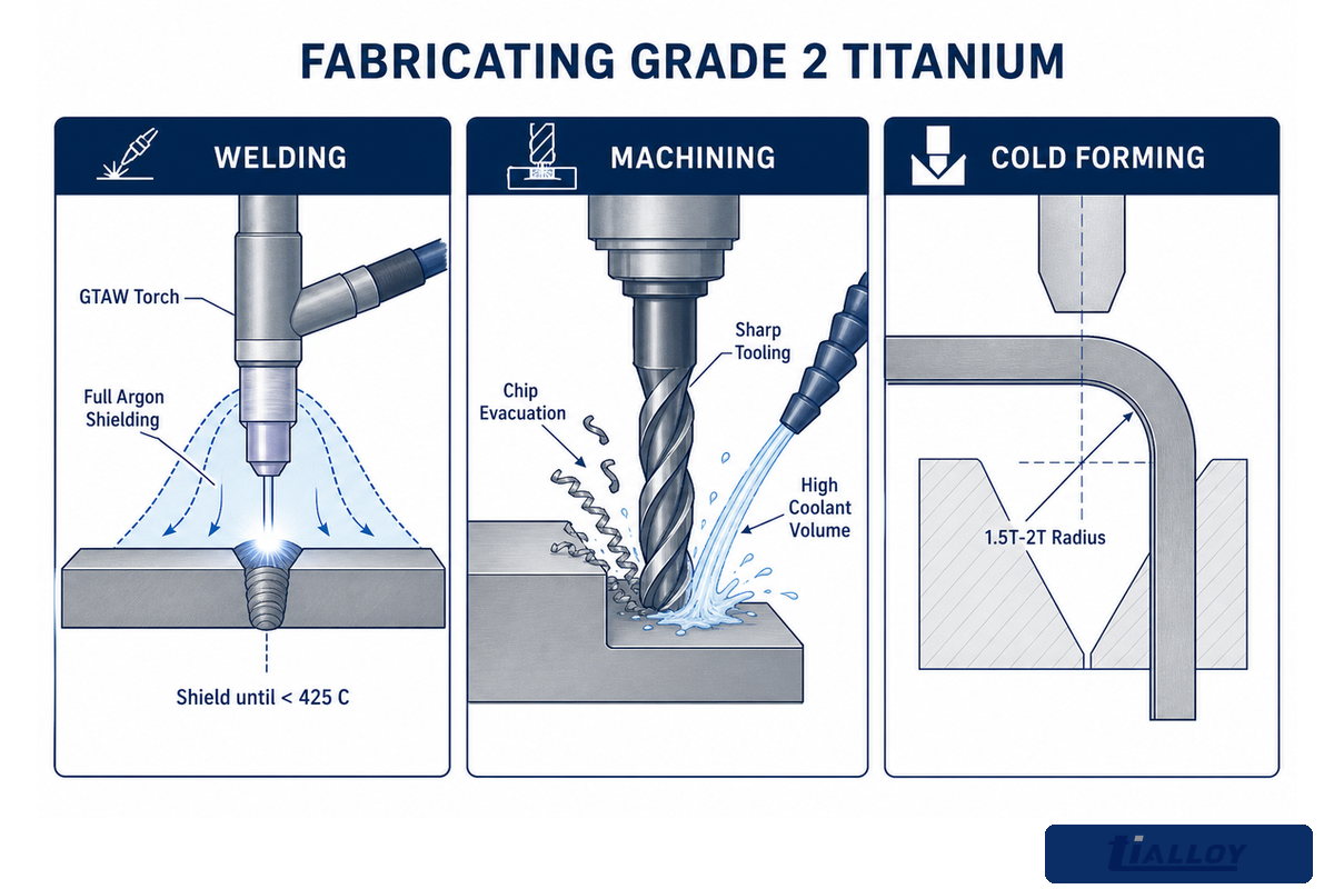 Welding, Machining, and Surface Finishing — TiAlloy