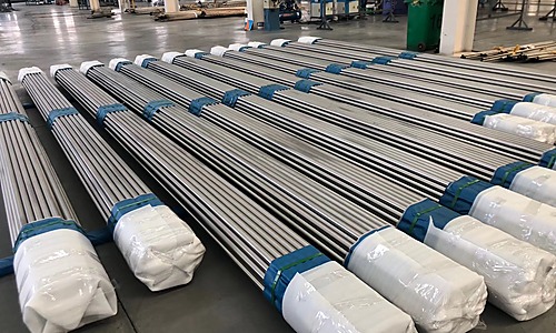 Titanium tube material selected for corrosive media service