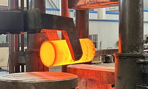 Hot titanium forging process for service temperature review