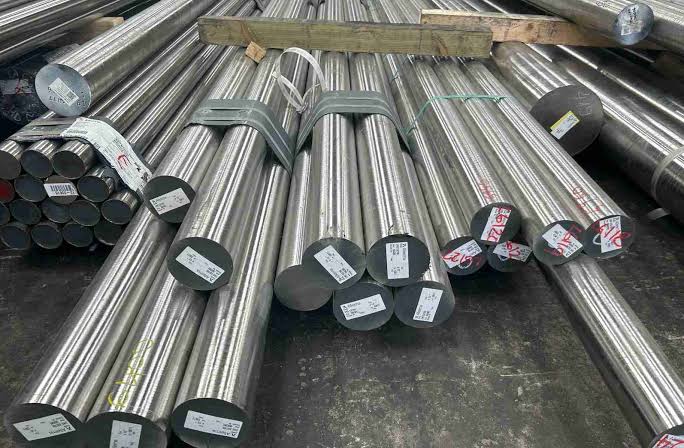 Stainless steel round bars prepared for industrial processing
