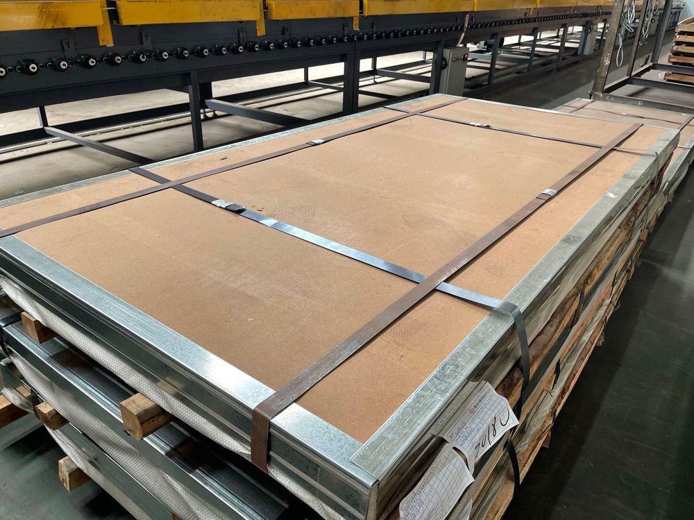 Stainless steel coil secured inside an export container
