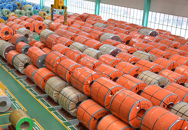 Stainless steel coil for slitting and flat product processing