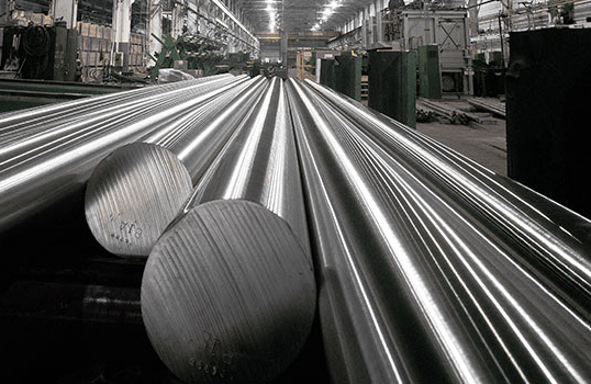 Close view of stainless steel bar surface finish
