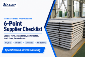 Stainless Steel Products Hub: 6-Point Supplier Checklist