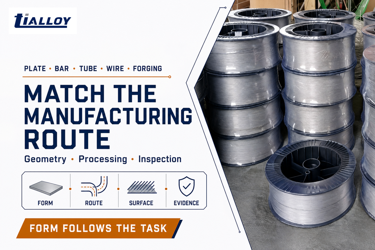 Match the Manufacturing Task to Product Form — TiAlloy
