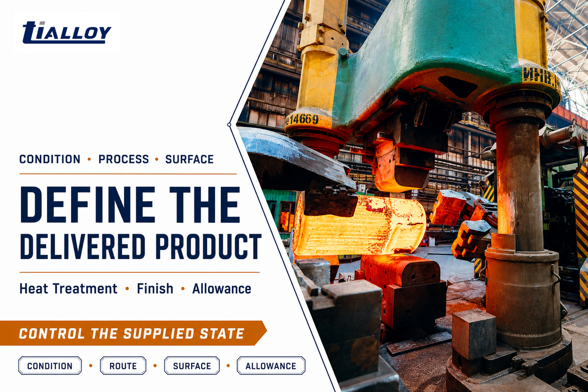 Condition, Processing Route, Surface, and Machining Allowance — TiAlloy