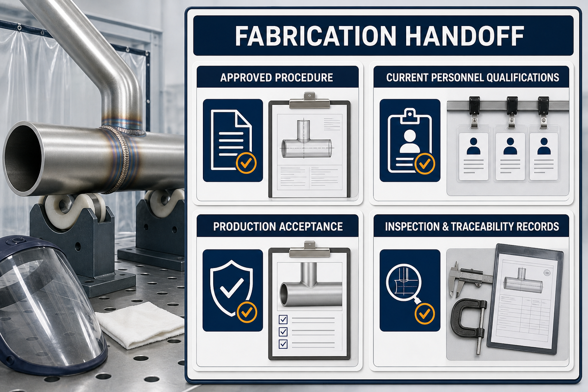 6. Hand Fabrication Requirements to the Shop Before Material Release — TiAlloy