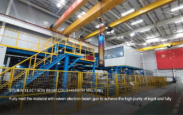 3150 kW electron beam cold hearth melting furnace