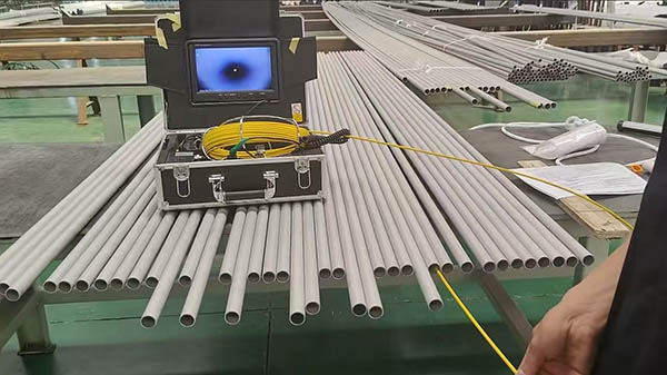 Borescope inspection inside stainless steel tube