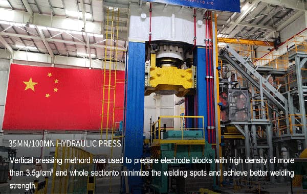 Hydraulic press for electrode preparation