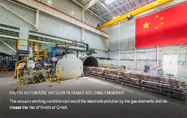 Automatic vacuum plasma welding chamber
