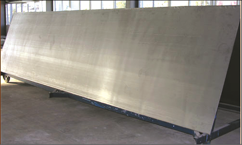 Chemical process reactor and pressure vessel representing industrial clad plate applications