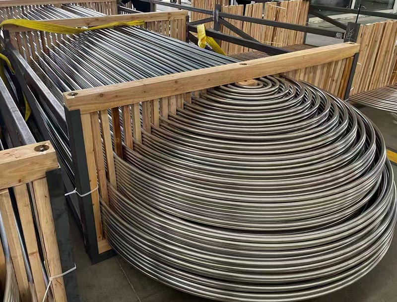 Titanium U-tube and U-bend heat exchanger tubing