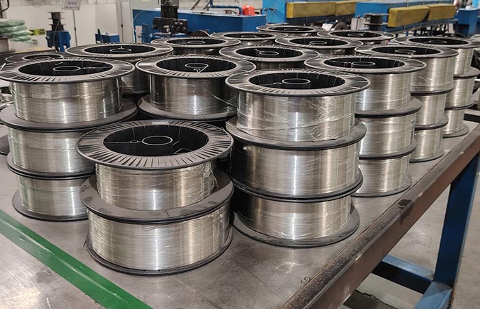 Finished precision titanium wire after drawing finishing and inspection