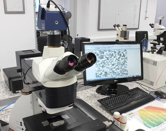 Titanium bar chemical mechanical and metallographic laboratory testing