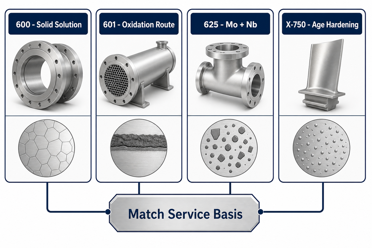 Inconel 600 vs 601, 625, and X-750 — TiAlloy
