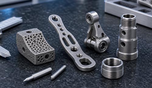 Titanium bar supplied as material stock for downstream medical component manufacturing