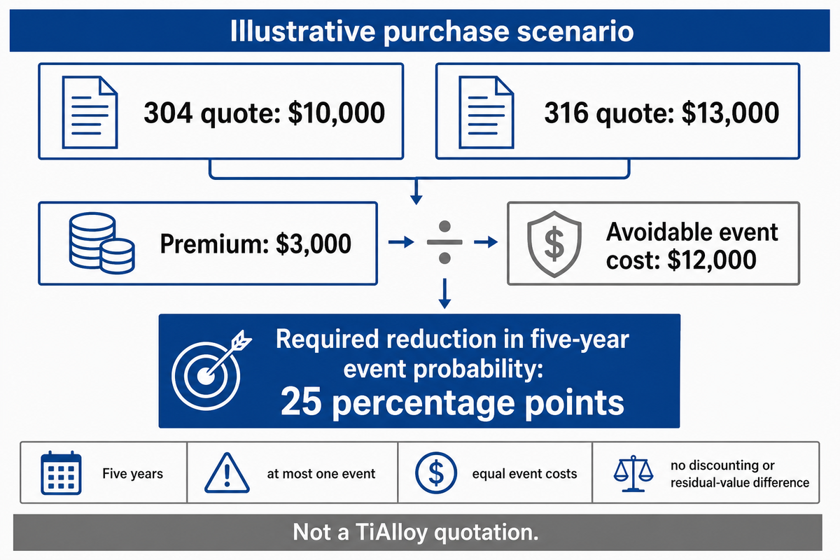 Hypothetical $3,000 premium divided by $12,000 avoidable event cost requires a 25-percentage-point risk reduction.