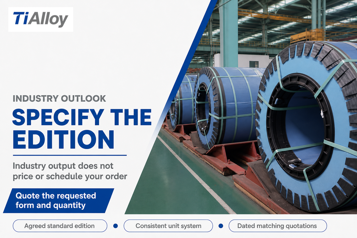 Industry output does not establish grade availability; confirm standard edition, units and dated matching quotations.