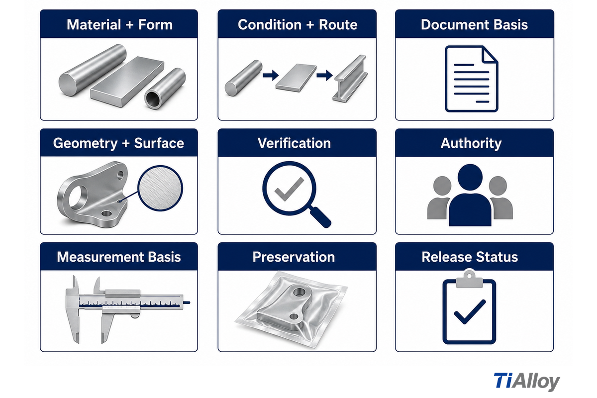 Nine-field controlled material definition prevents a grade name from replacing an order specification (SAE)