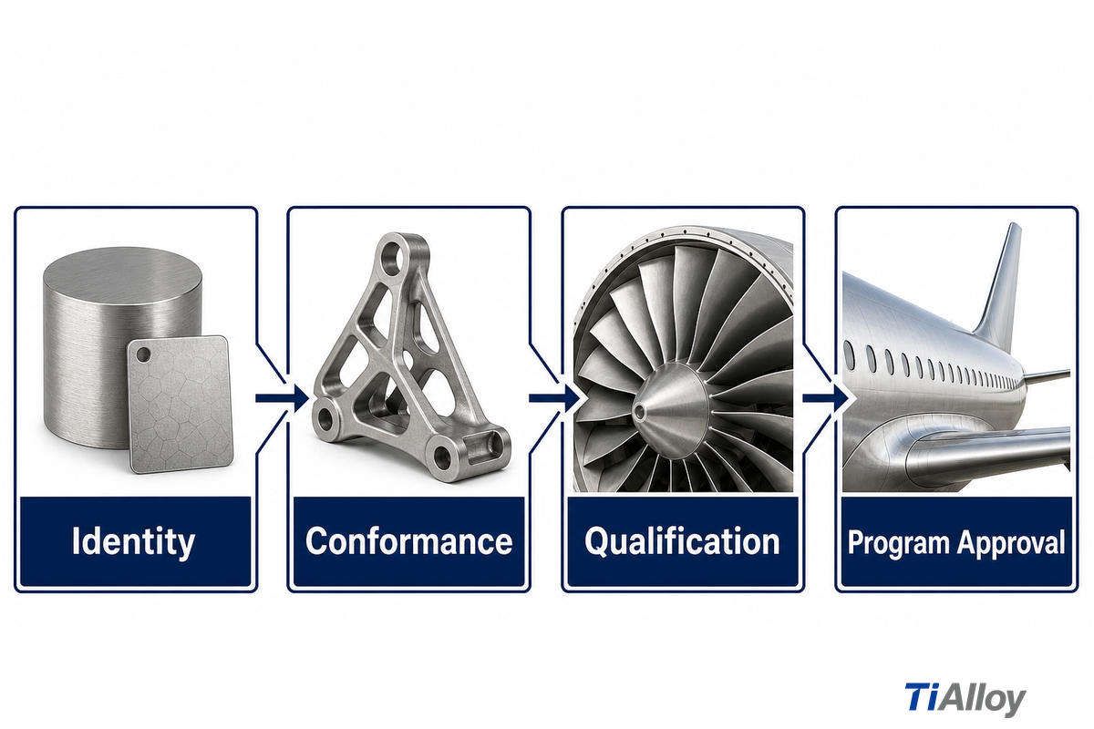 Four evidence layers separate identity, conformance, qualification and program approval (NIST)