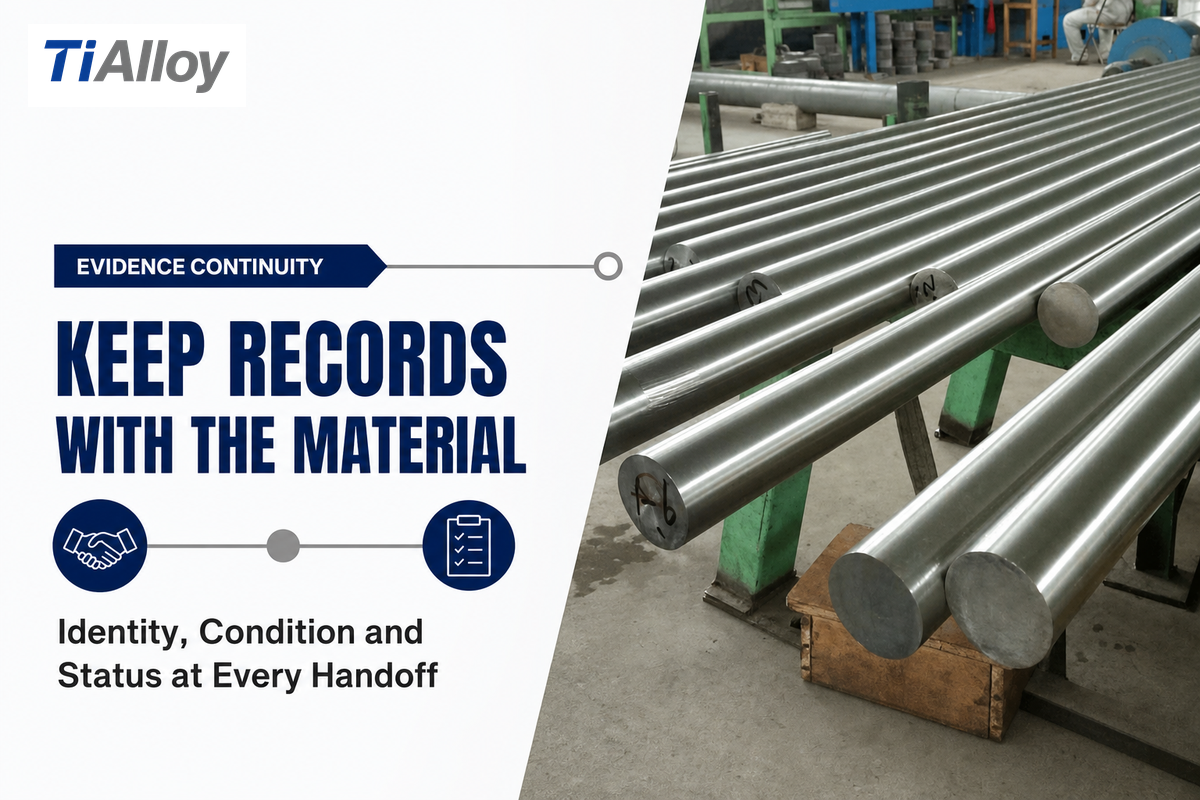 Material identity stays linked through receipt, processing, inspection, preservation and release (FAA)