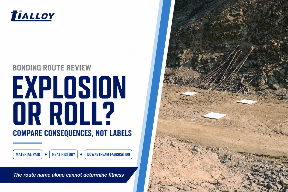 Explosion Bonding and Roll Bonding: Route Constraints — TiAlloy