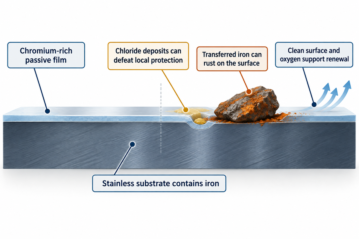 Why stainless steel can rust — TiAlloy