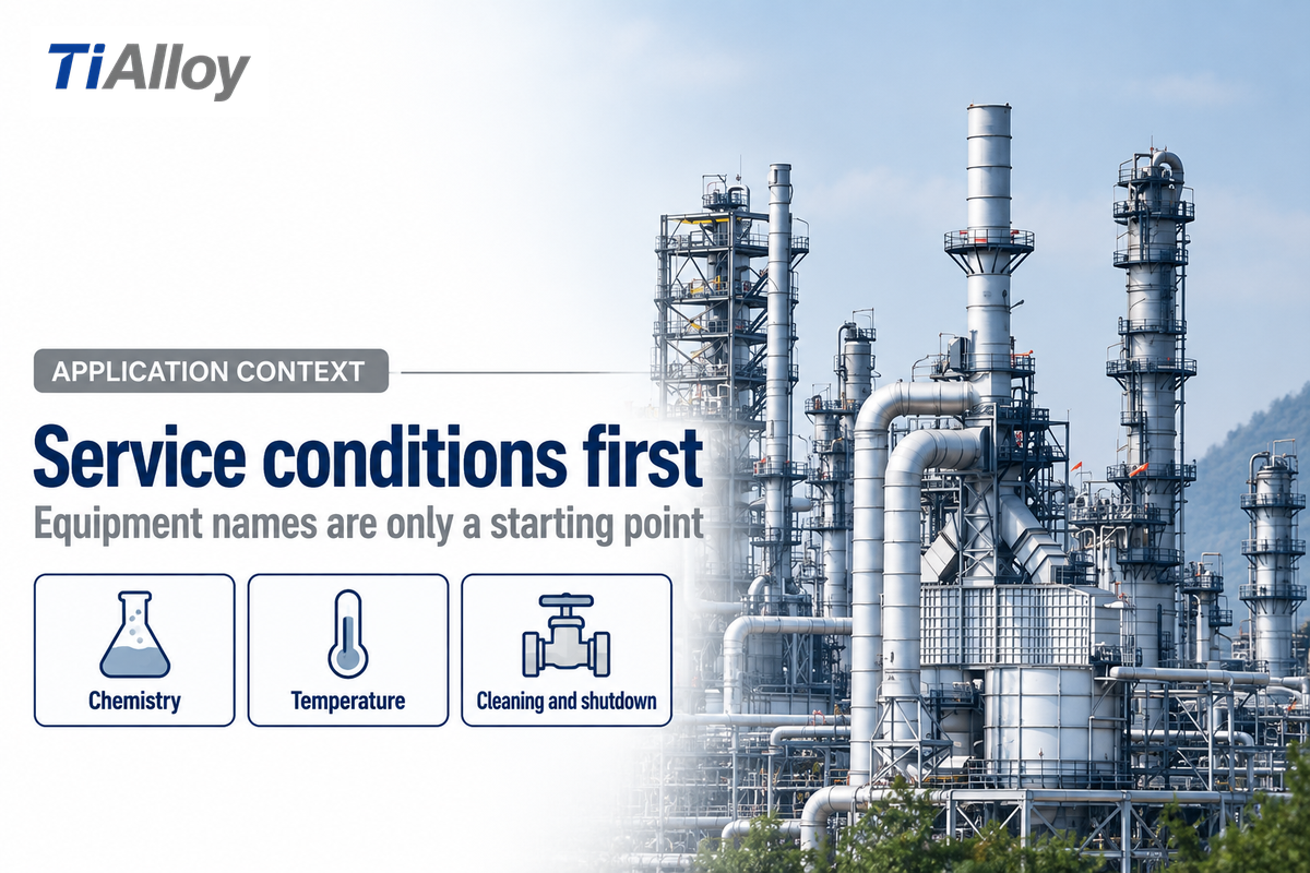 Chemical equipment names do not define C22 exposure; process chemistry, cleaning and shutdown conditions must be recorded.