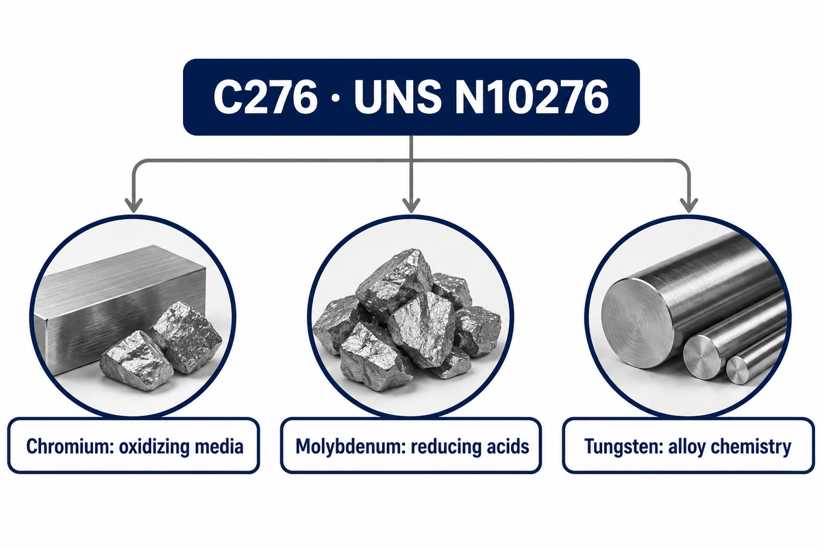 Explain alloy chemistry mechanisms for Hastelloy C276.