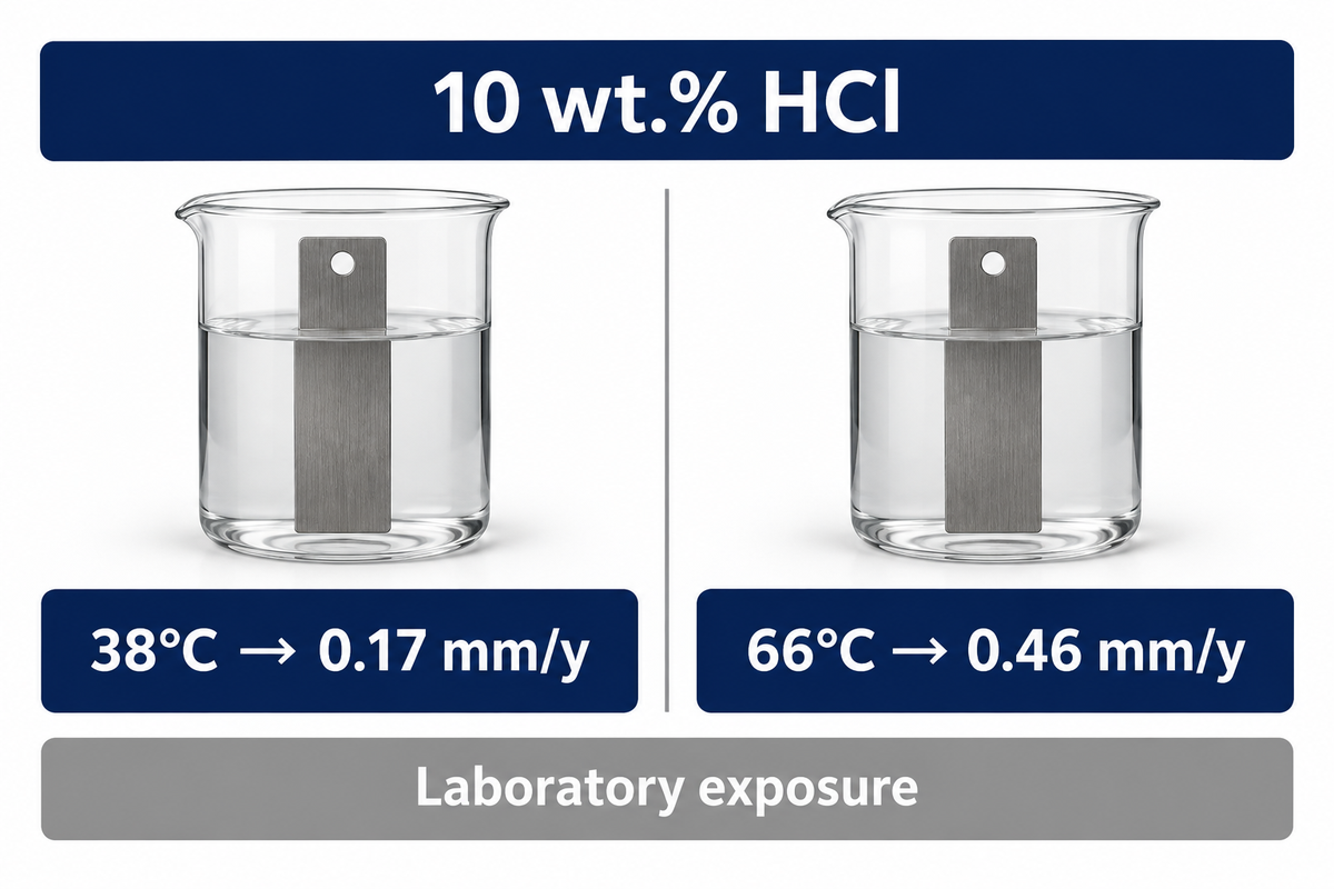 Keep corrosion measurements with test conditions for Hastelloy C276.
