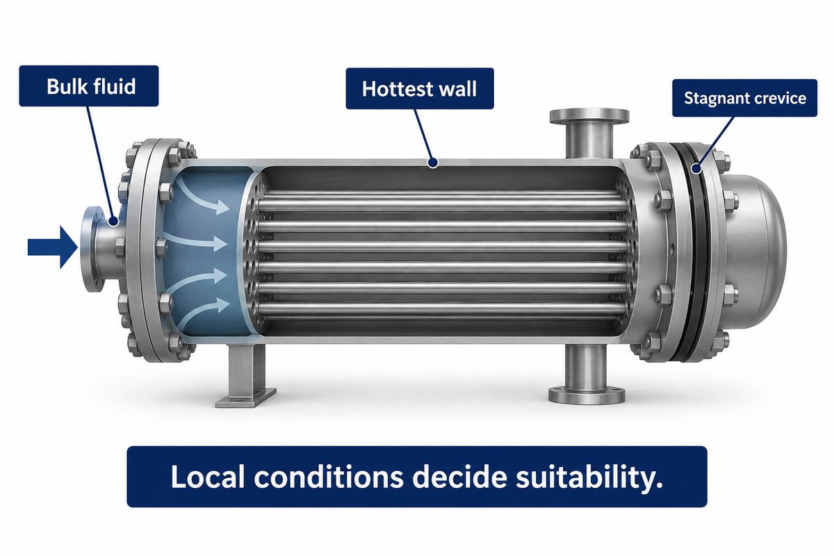 Reveal differing local exposure zones for Hastelloy C276.