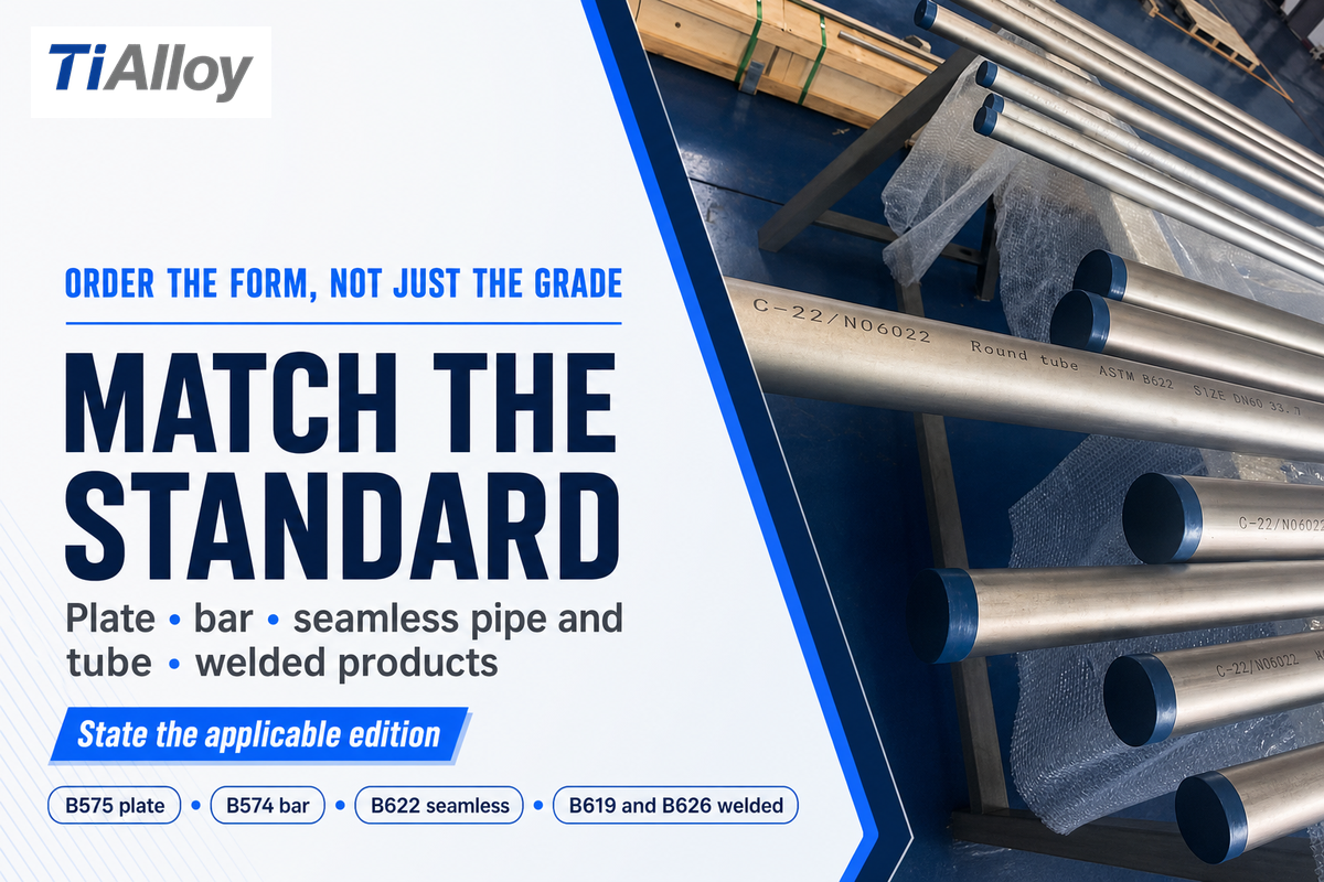 Plate, bar, seamless and welded C22 or C276 products require different ASTM standards.