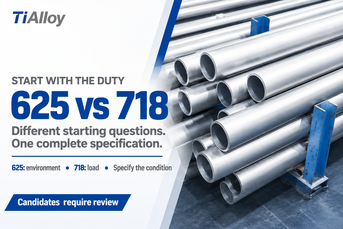 625 starts with environment;718 starts with load; both require condition. Source: TiAlloy article synthesis.